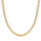 Vicenza Exclusive Deal - Gold Plated Sterling Silver Double Curb Diamond Cut Neckalce  (Size - 20)