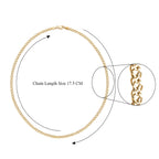 Vicenza Exclusive Deal - Gold Plated Sterling Silver Double Curb Diamond Cut Neckalce  (Size - 20)