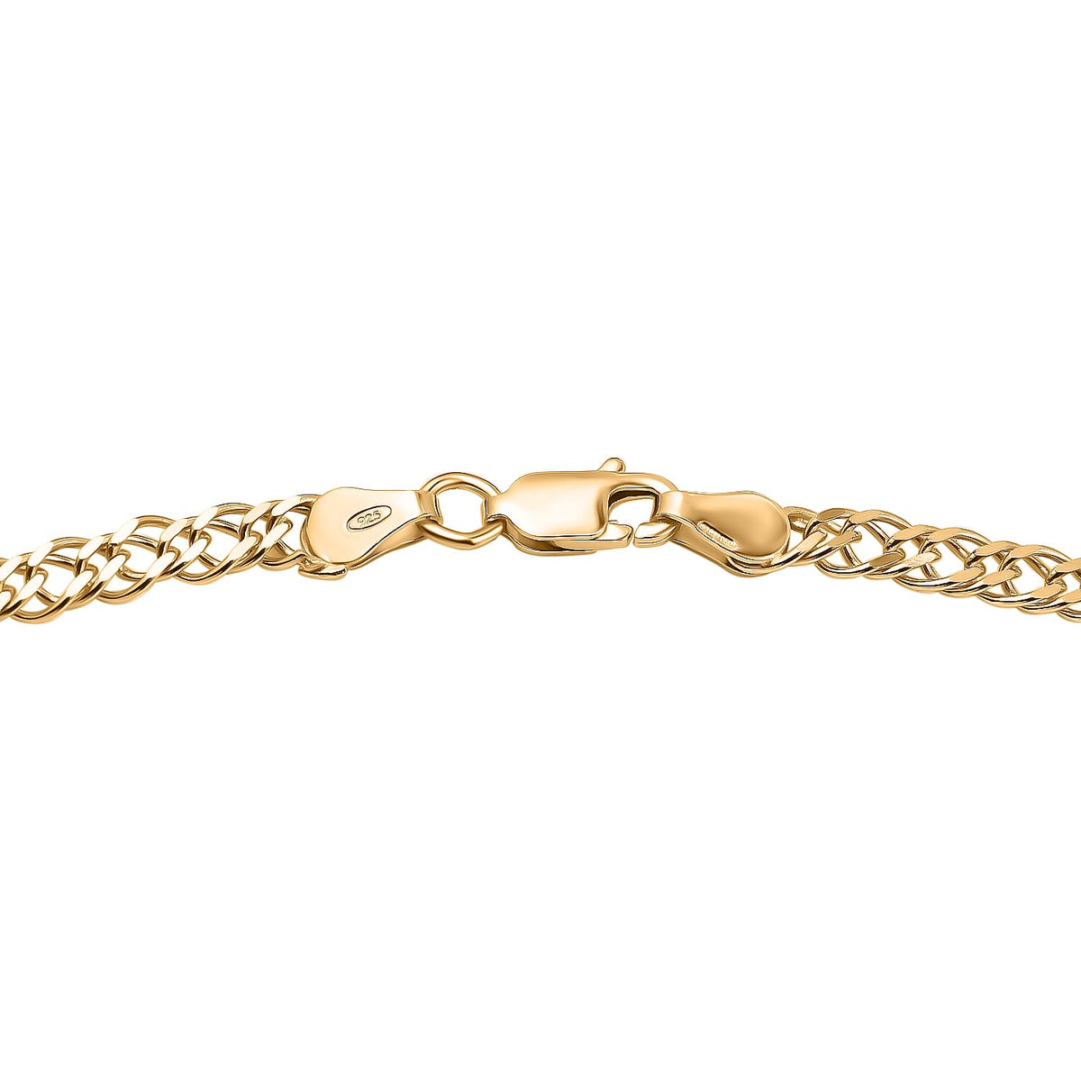 Vicenza Exclusive Deal - Gold Plated Sterling Silver Double Curb Necklace  (Size - 20) 7724036 3