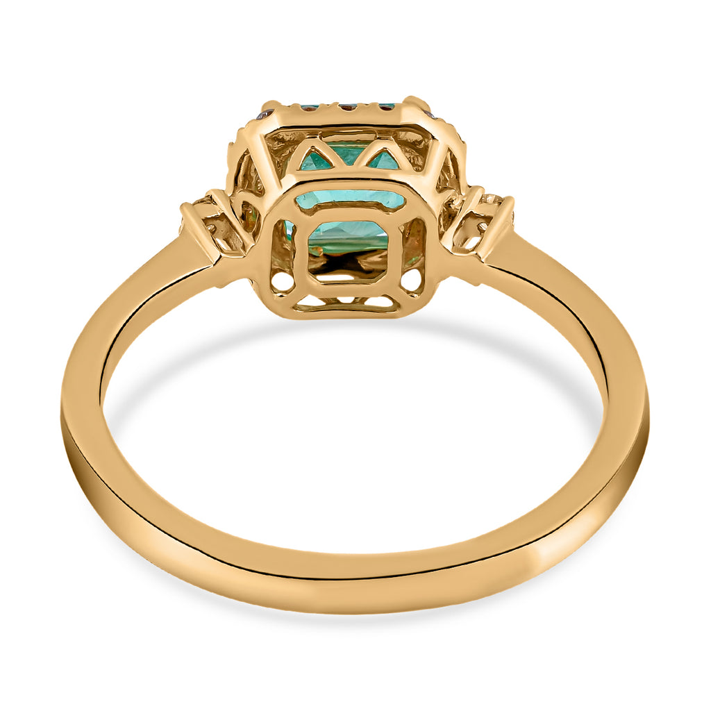 ILIANA- 18K Yellow Gold AAA Colombian Emerald & Diamond Ring 1.40 Ct._7724482_3