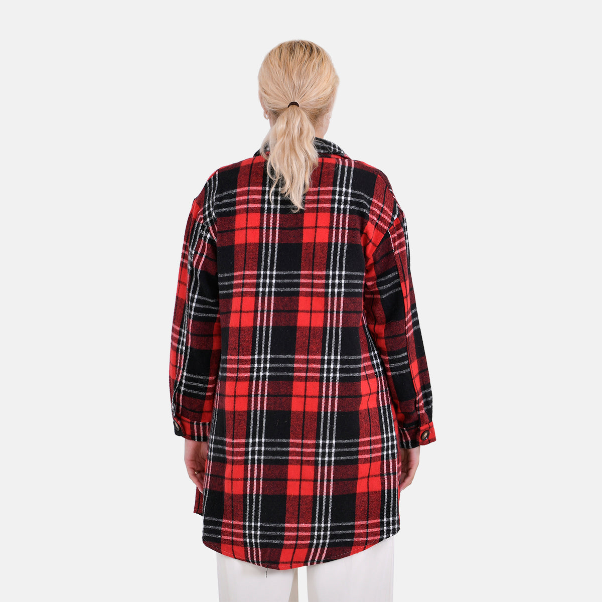 Tamsy Brushed Cotton Blend Checked Shacket 7724567 2