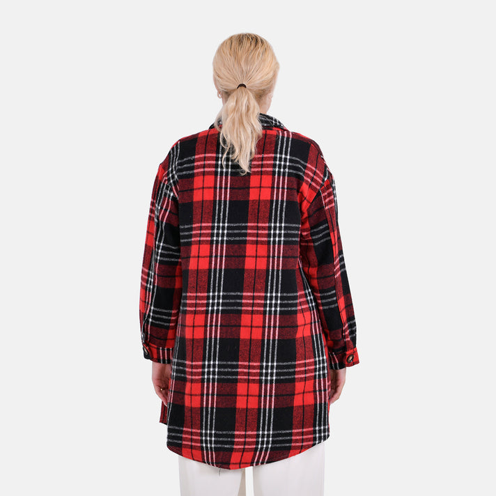 Tamsy Brushed Cotton Blend Checked Shacket 7724567 2