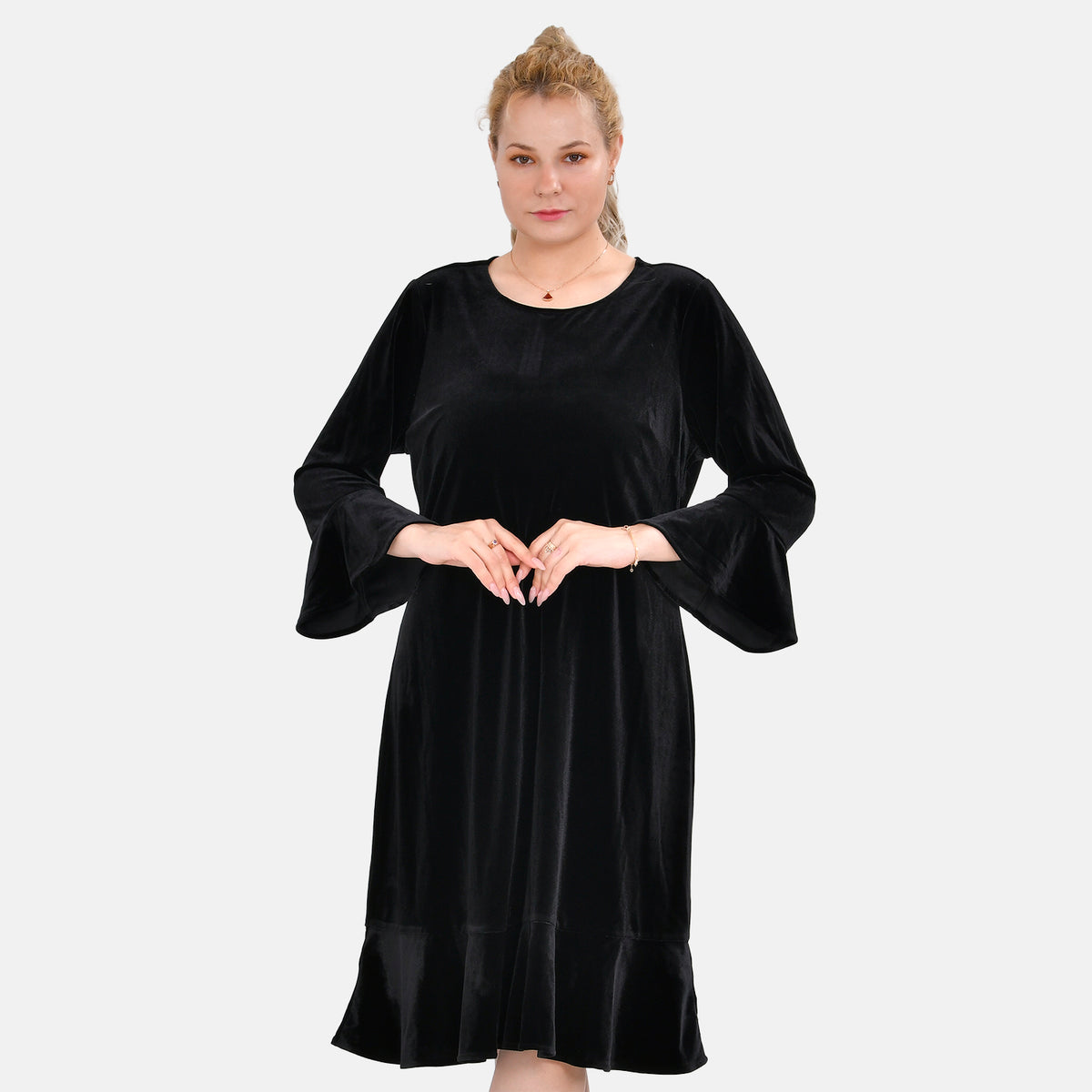 TAMSY Velvet Womens Midi Dress 7724743 3