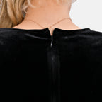 Tamsy Luxurious Velvet Midi Dress Color Size XL - Black_7724743_5