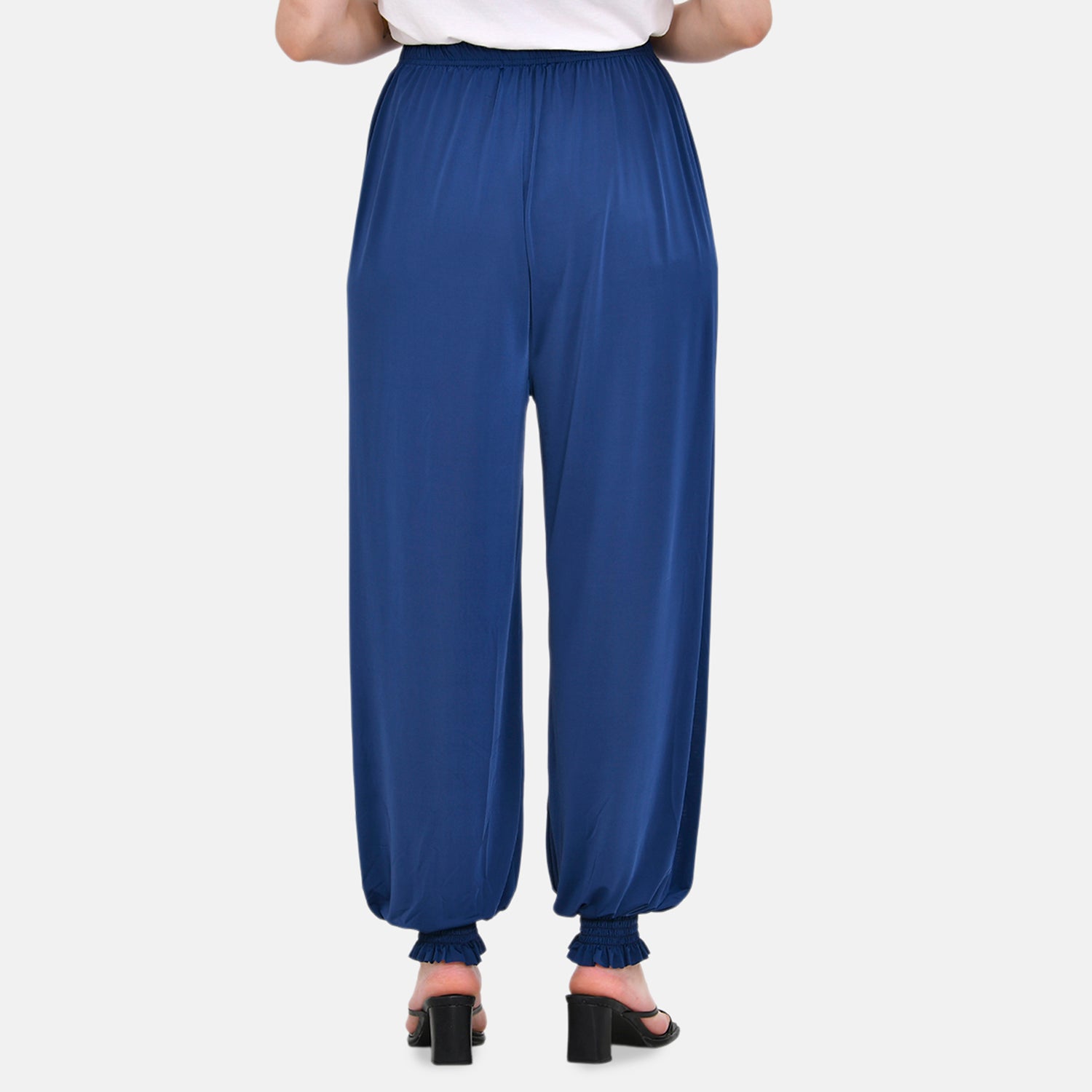 TAMSY Elastic Waist Band Trousers (One Size Curve, 18-24) - Blue V32358324 2
