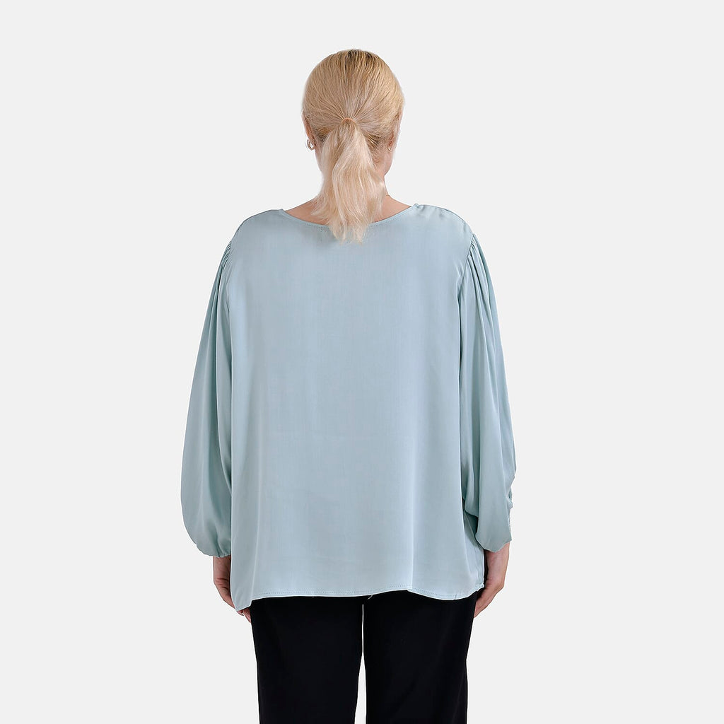 Tamsy 100% Viscose Relaxed Fit Blouse (Size 20 to 22) - Light Green_7724942_1