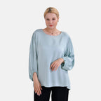 Tamsy 100% Viscose Relaxed Fit Blouse (Size 20 to 22) - Light Green_7724942_3