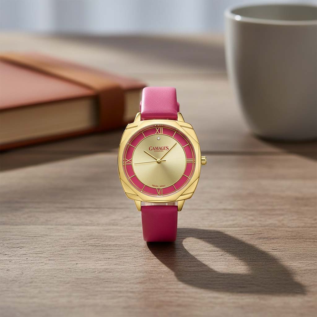 Gamages Of London: Ladies Resplendent Diamond Watch in Stainless Steel with Goldtone V32512633 1
