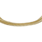 Vicenzaro Closeout - One time Deal -9K Yellow Gold Diamond Cut Domed Curb Bismark Necklace (Size - 18), Gold Wt. 6.8 Gms