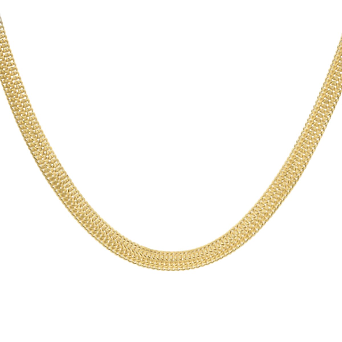 Vicenzaro Closeout - One time Deal -9K Yellow Gold Diamond Cut Domed Curb Bismark Necklace (Size - 18), Gold Wt. 6.8 Gms 7725473 1