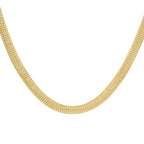 Vicenzaro Closeout - One time Deal -9K Yellow Gold Diamond Cut Domed Curb Bismark Necklace (Size - 18), Gold Wt. 6.8 Gms