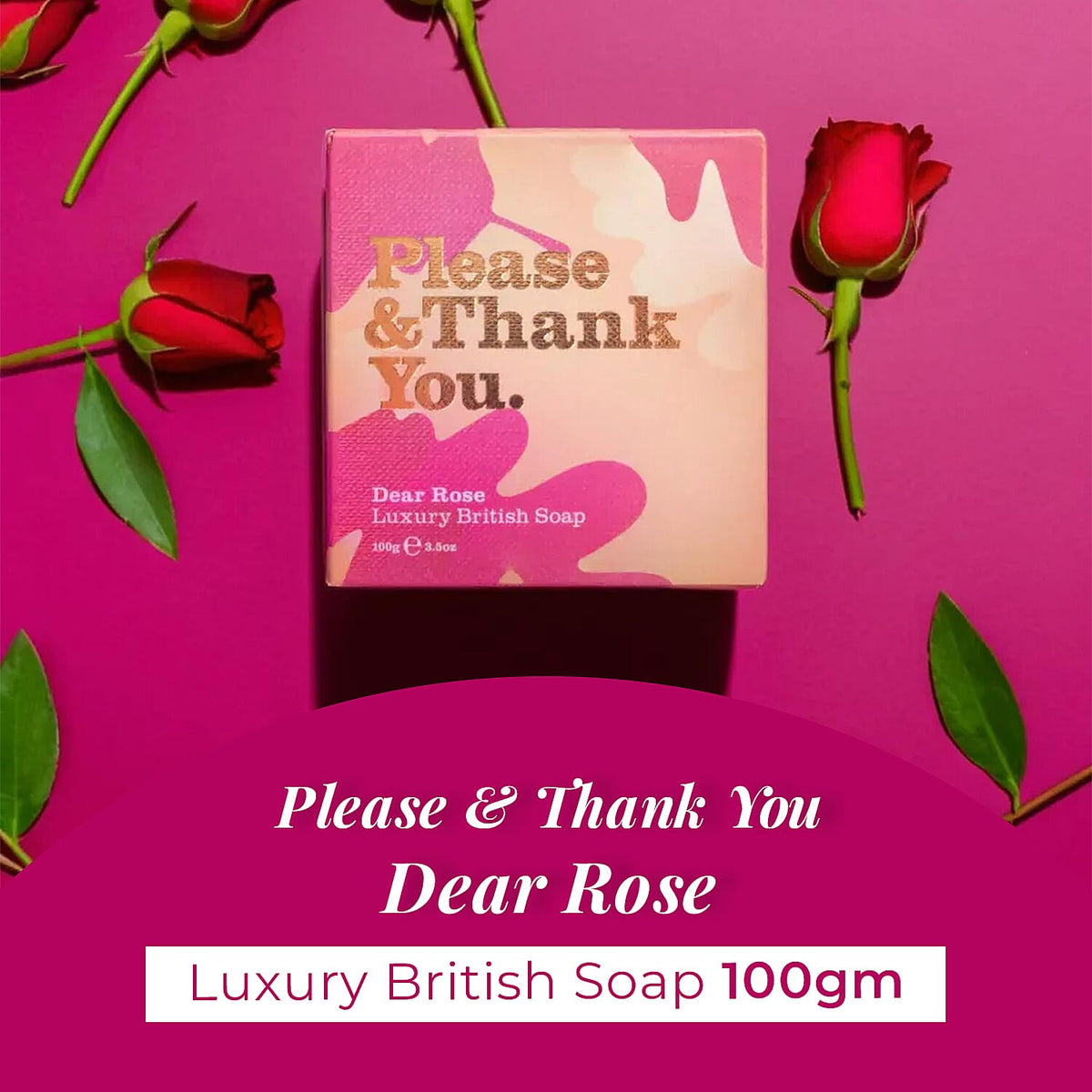 Please &amp; Thank You Dear Rose Luxury British Soap 100gm 7725935 1