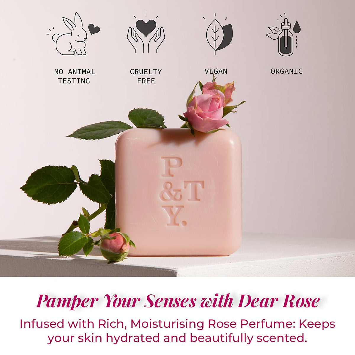 Please &amp; Thank You Dear Rose Luxury British Soap 100gm 7725935 4