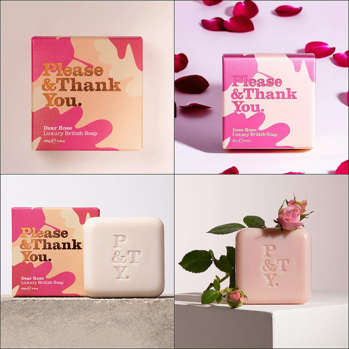 Please &amp; Thank You Dear Rose Luxury British Soap 100gm 7725935 7