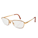 Christian Dior Rectangular Metal Frames with Pink Tips Readers (Power 4.0) - Gold_7726108_1