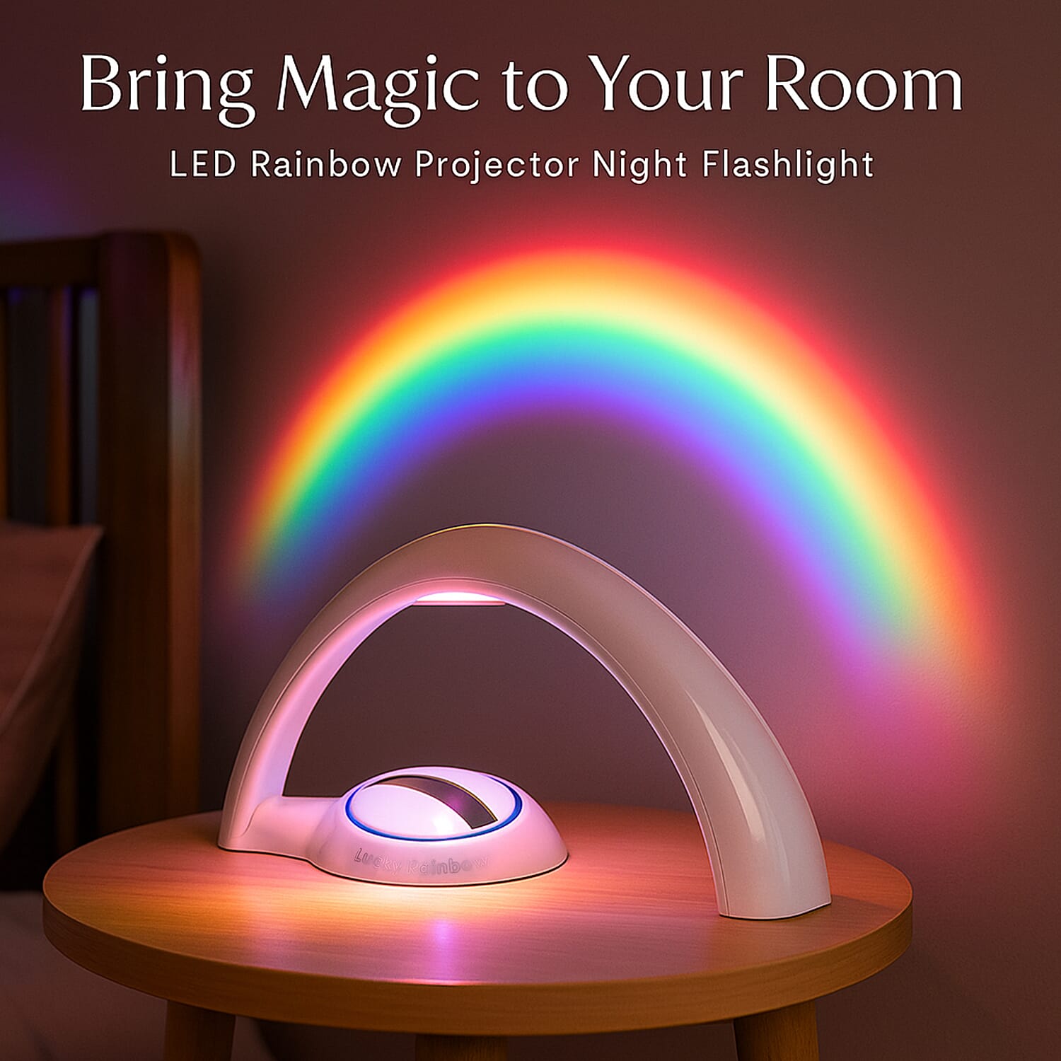 LED Rainbow Projector Night Flashlights - White 7726132 2