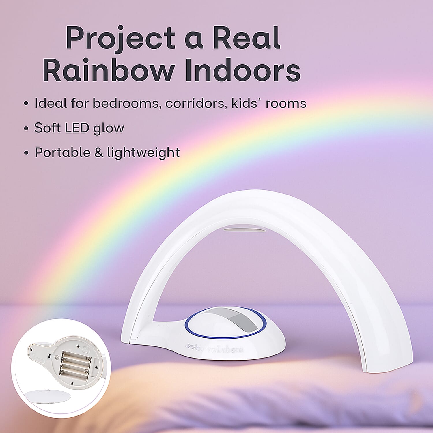 LED Rainbow Projector Night Flashlights - White 7726132 4
