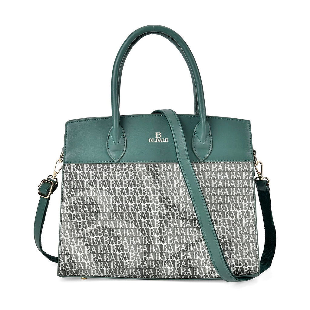 PU Patterned Crossbody Bag (Size 32x12x26 cm) - Green_7726371