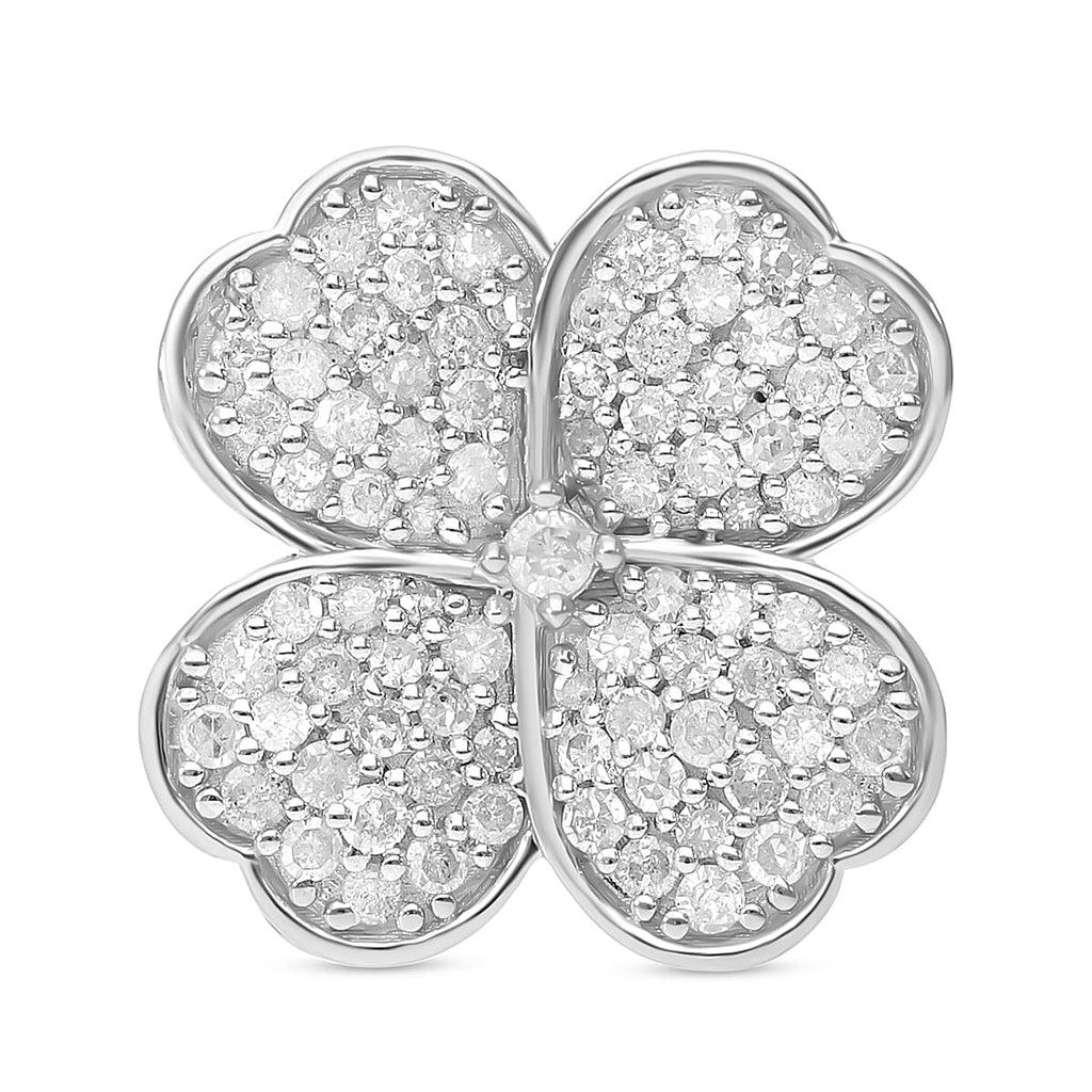 Biggest Designer Inspired- Diamond (G-H) Pendant in Platinum Overlay Sterling Silver 0.50 Ct.
