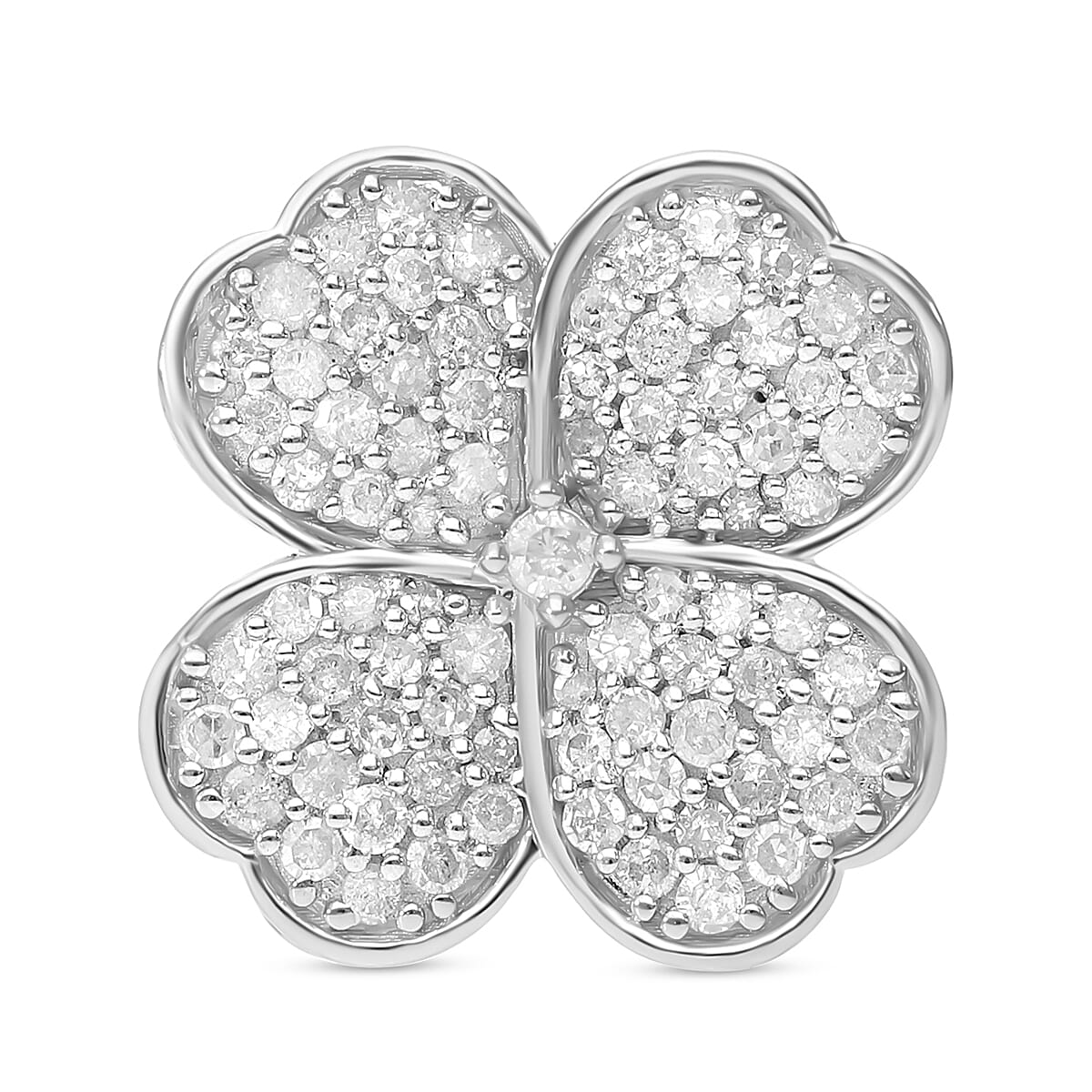 Biggest Designer Inspired- Diamond (G-H) Pendant in Platinum Overlay Sterling Silver 0.50 Ct. 7726881 0