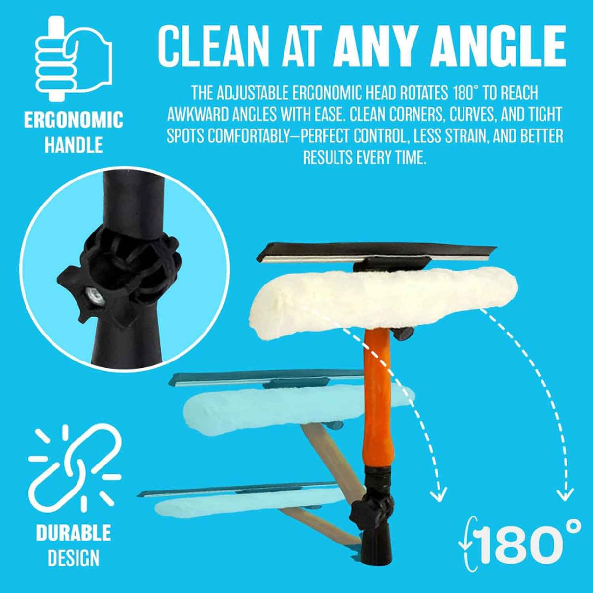 3.5m Telescopic Window Cleaner Squeegee â€“ Extendable &amp; Removable Head for Streak-Free Shine 7729920 5