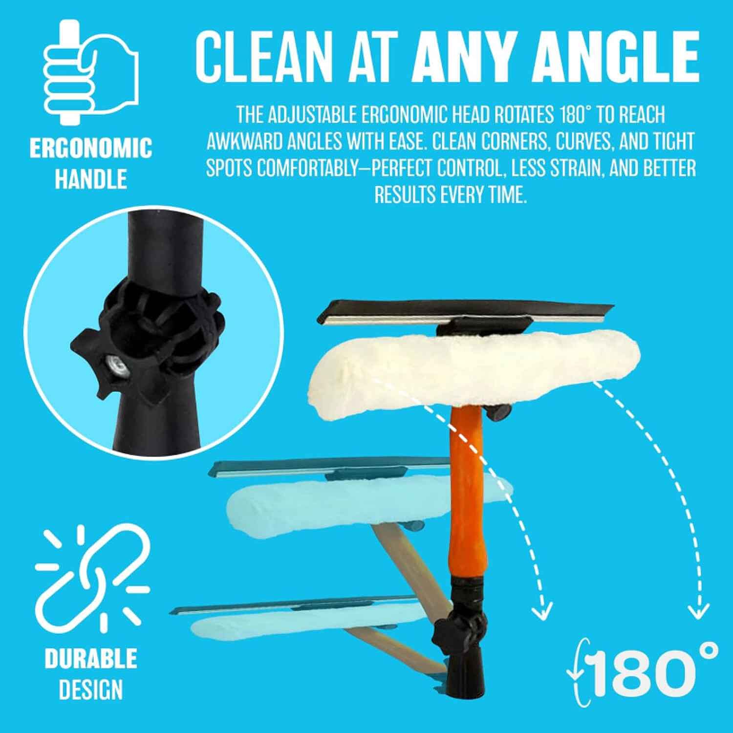 3.5m Telescopic Window Cleaner Squeegee â€“ Extendable &amp; Removable Head for Streak-Free Shine 7729920 5