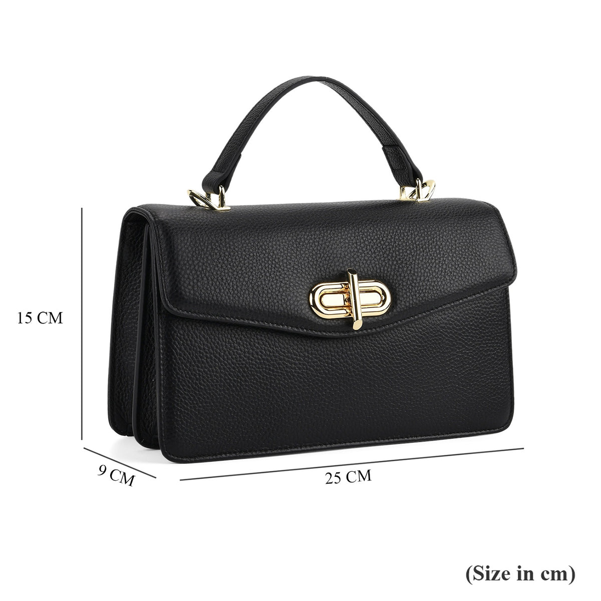 Genuine Leather Flap Crossbody Bag with Handle Drop 7730138 7