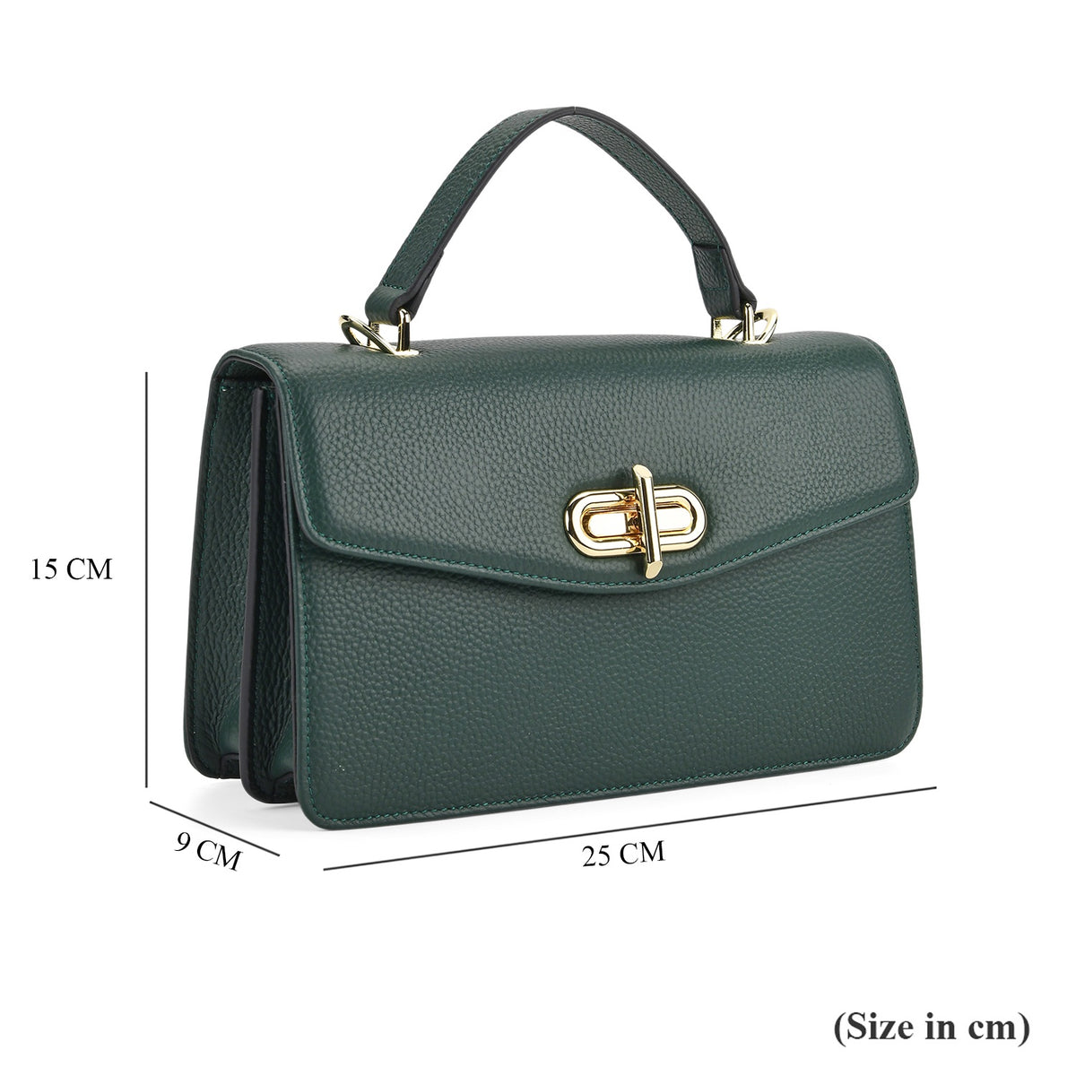 Genuine Leather Flap Crossbody Bag with Handle Drop V32592210 7