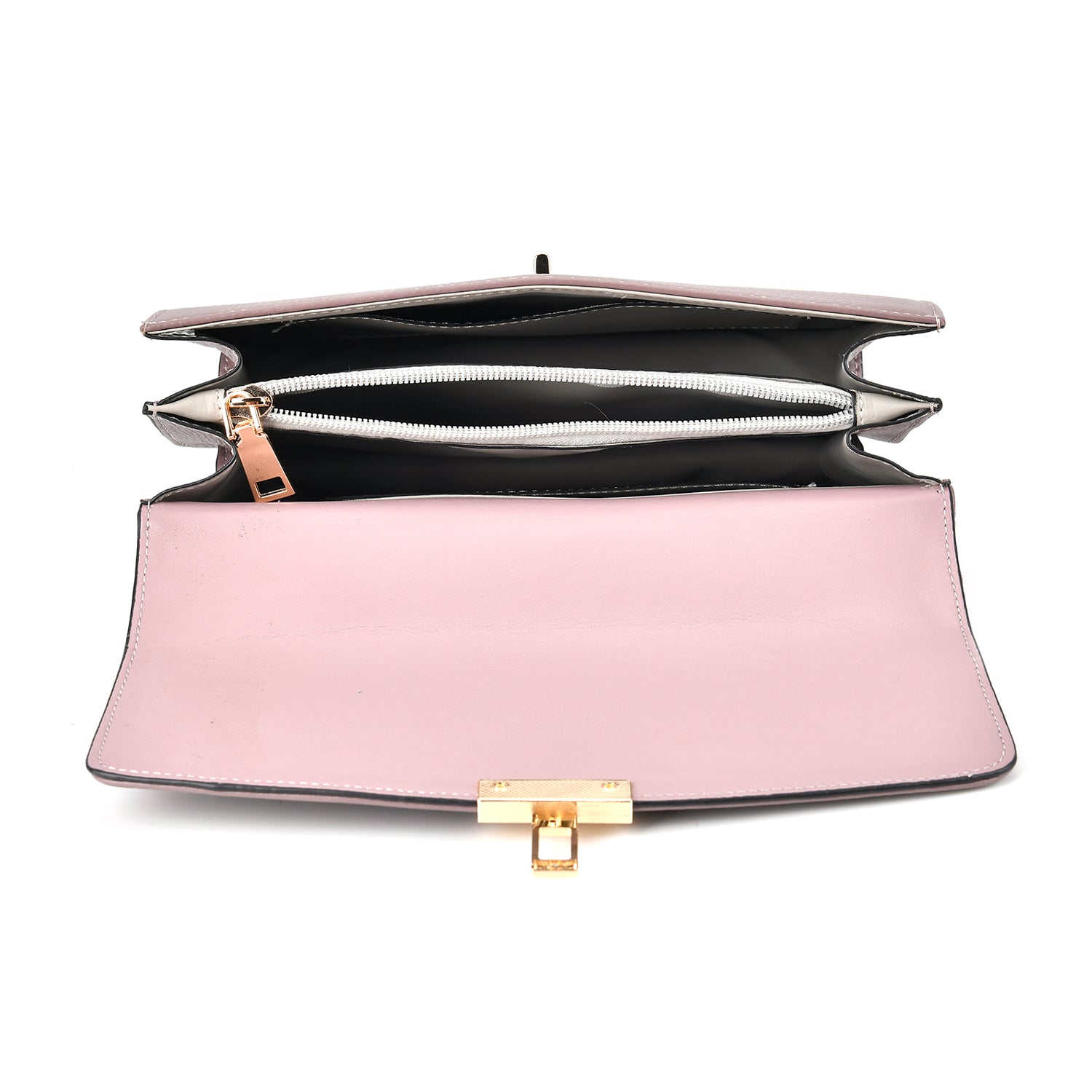 Genuine Leather Flap Crossbody Bag with Handle Drop V32518727 5