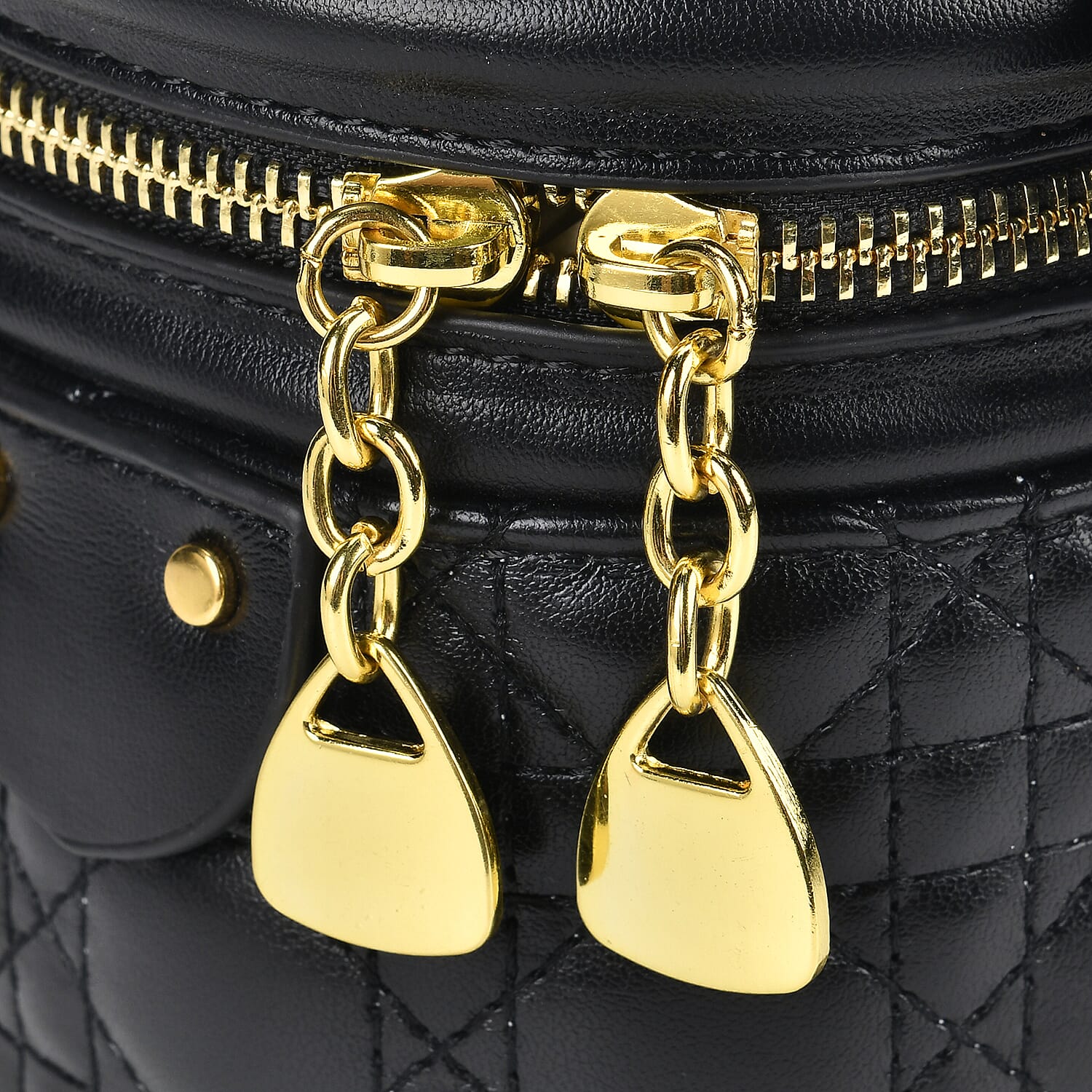 Designer Inspired Crossbody Scarf Bucket Bag with Detachable Shoulder Strap - Black 7730332 6