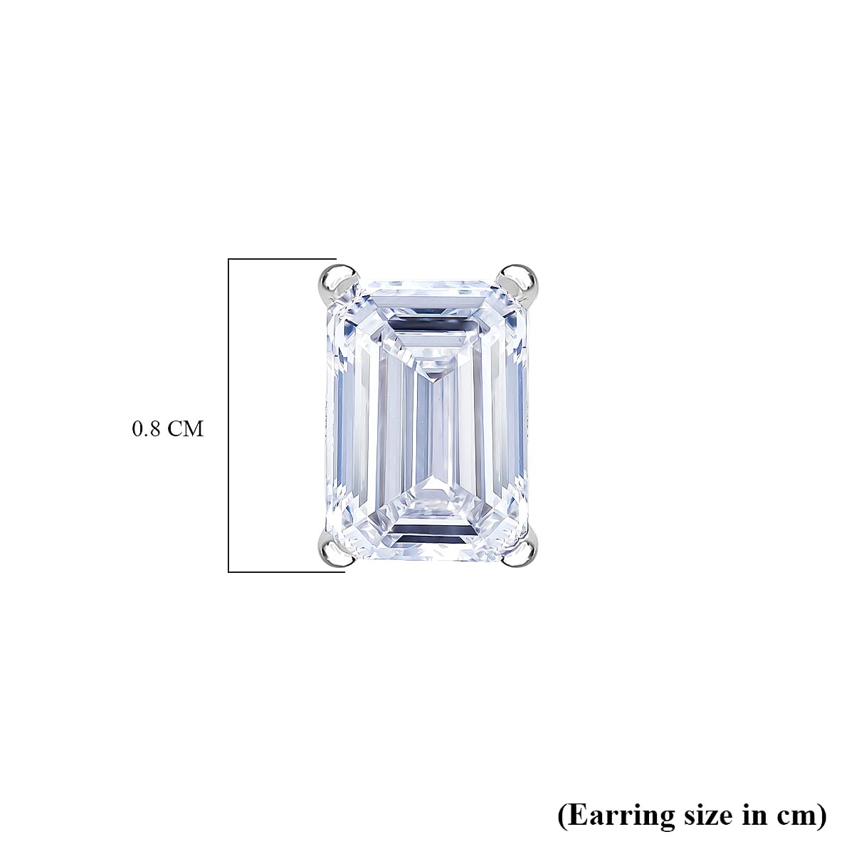 Luxuriant Diamond - 14K White Gold SGL Certified Lab Grown Emerald Cut Diamond (VS-E-F) Stud Earring 7730393 6