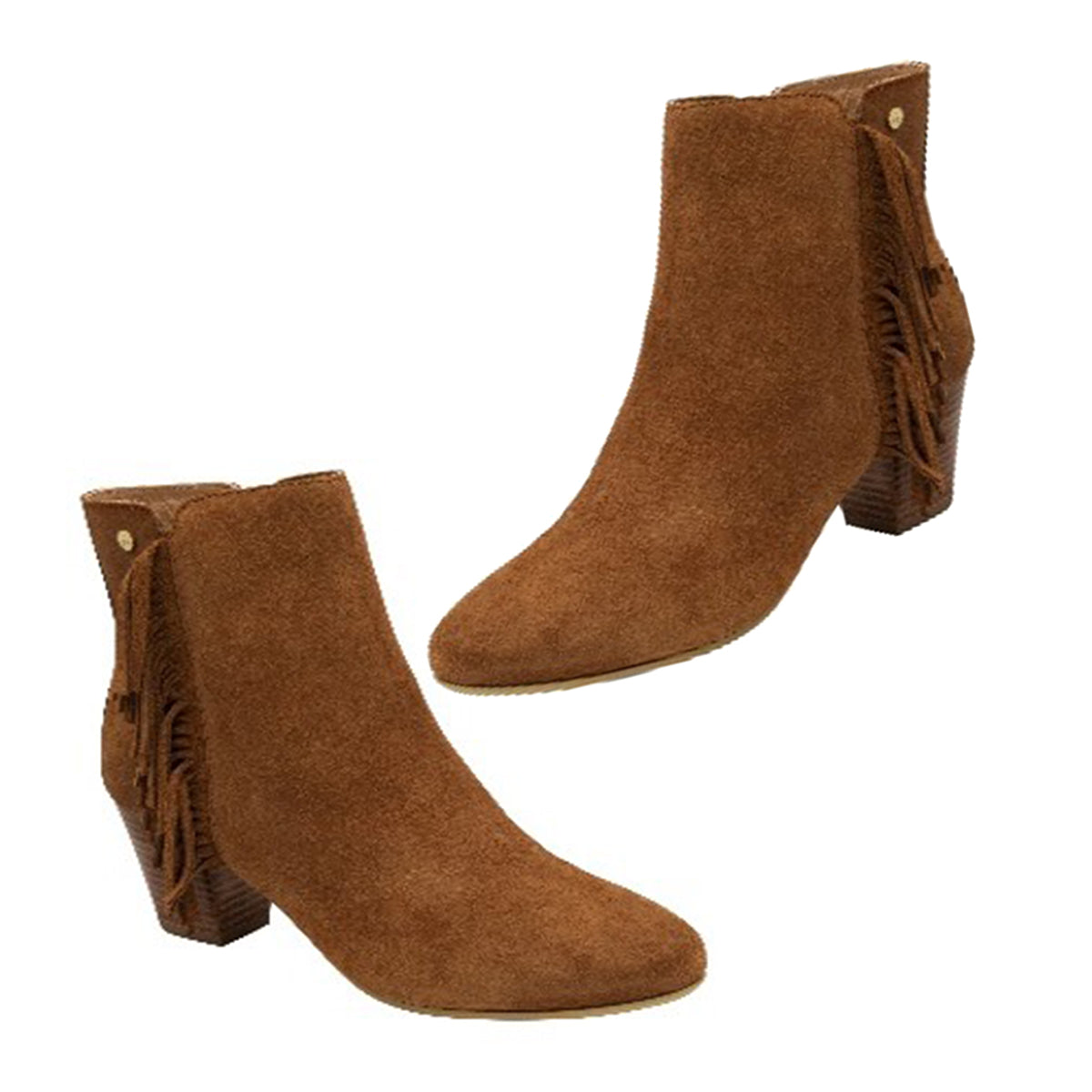 Ravel Premium Leather Womens Laxey Heeled Ankle Boots (Size 3) - Tan 7730514 0