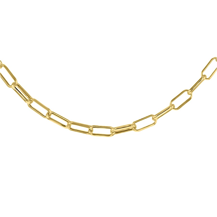9K Yellow Gold Faceted Paperclip Necklace (Size - 20), Gold Wt. 6.5 Gms 7731612 0