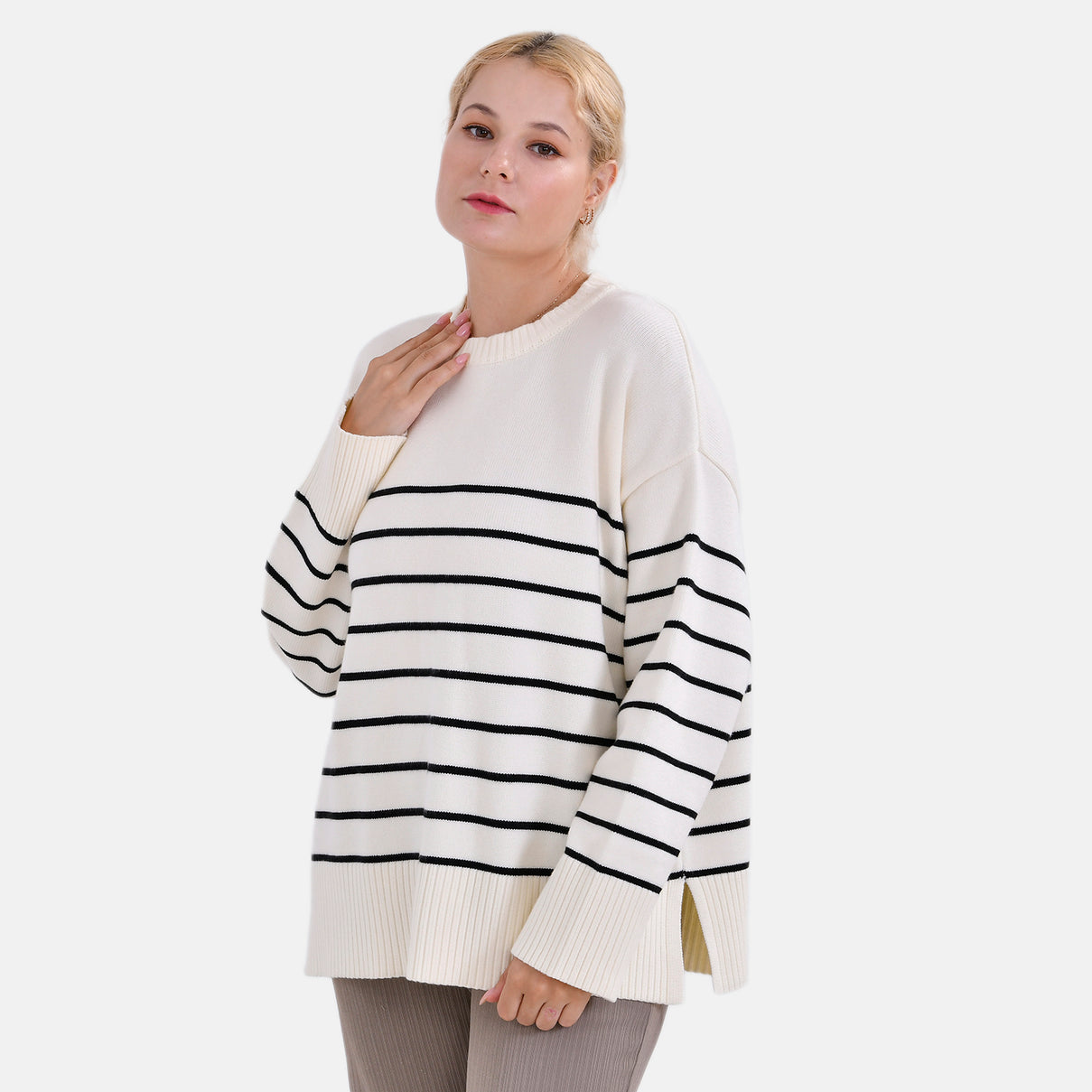 La Marey Striped Relaxed Fit Jumper 7731816 3