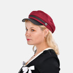 Classic Baker Boy Bretan Hat - Red_7733320_2