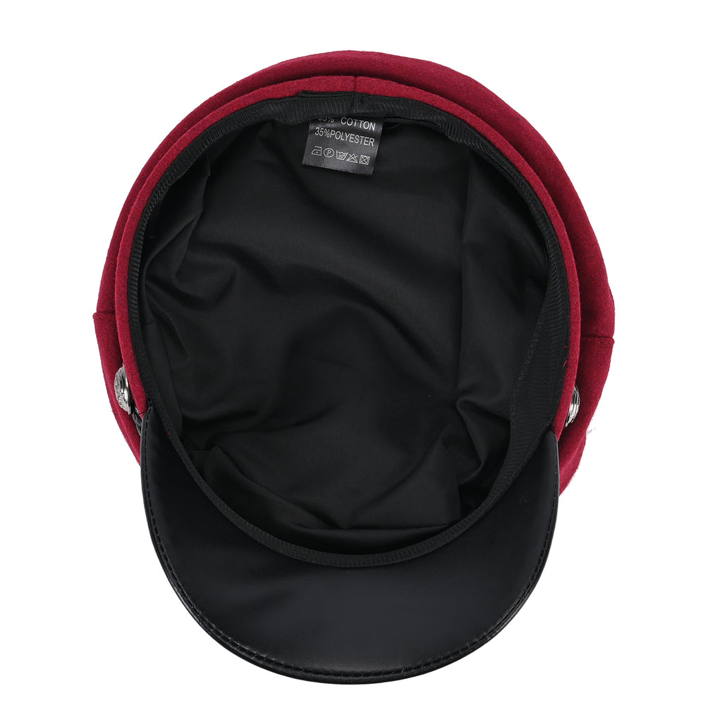 Classic Baker Boy Bretan Hat - Red_7733320_5