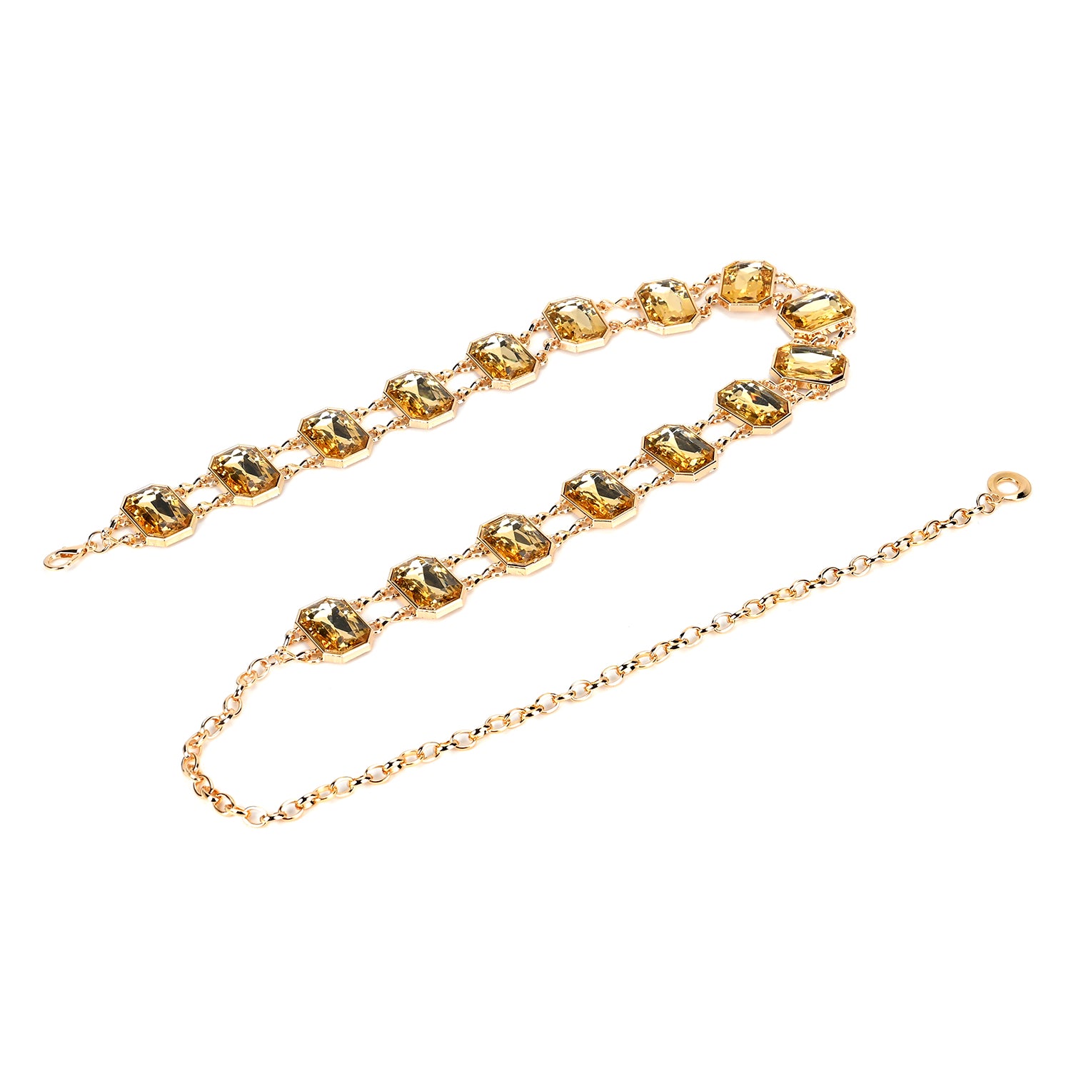 Women Concho Chain-Link Belt (Free Size, 105 cm) - Golden 7733600 3