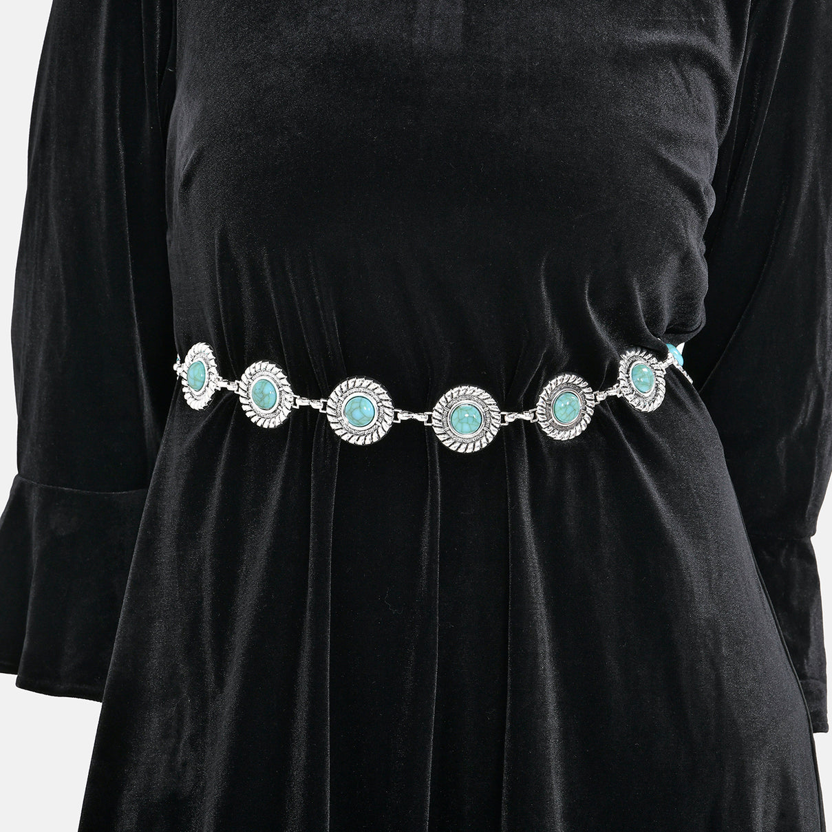Womenâ€™s Concho Chain-Link Belt V32515867 2