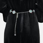 Women Concho Chain-Link Belt (Free Size, 110 cm) - Silver_7733608_2