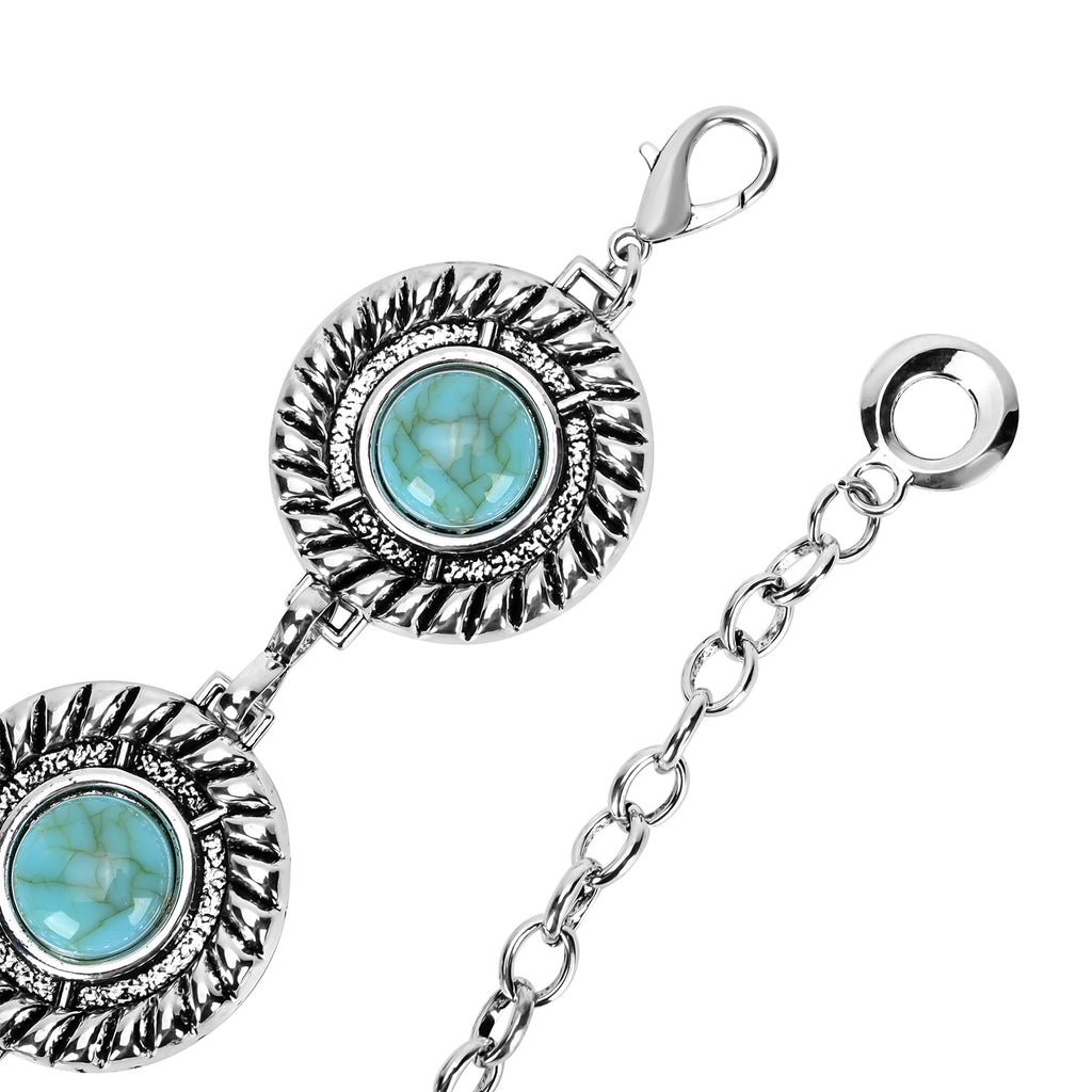 Women Concho Chain-Link Belt (Free Size, 110 cm) - Silver_7733608_5