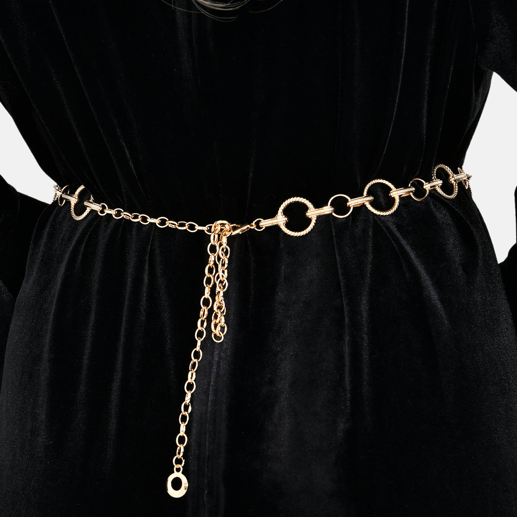 Women Ring Chain-Link Belt (Free Size,108 cm) - Golden_7733614_2