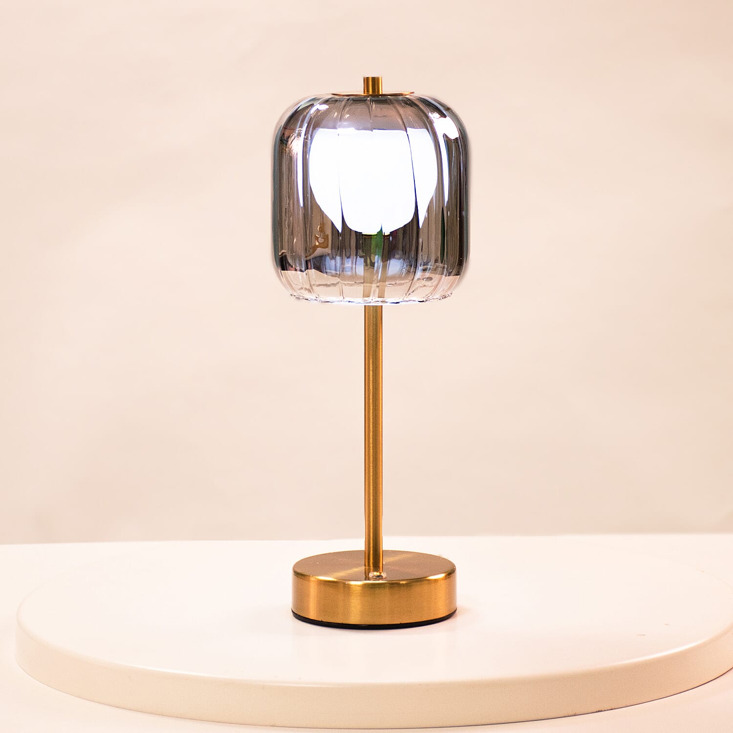 Lesser and Pavey Rechargeable Cordless Touch Lamp - Gold &amp; Grey 7736686 2