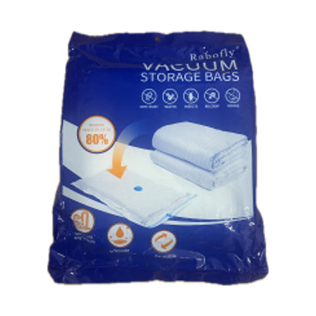 Pack of 8 Vacuum Storage Bags (2-100x80cm, 2-80x60cm, 2-70x50cm, 2-60x40cm) 7737130 0