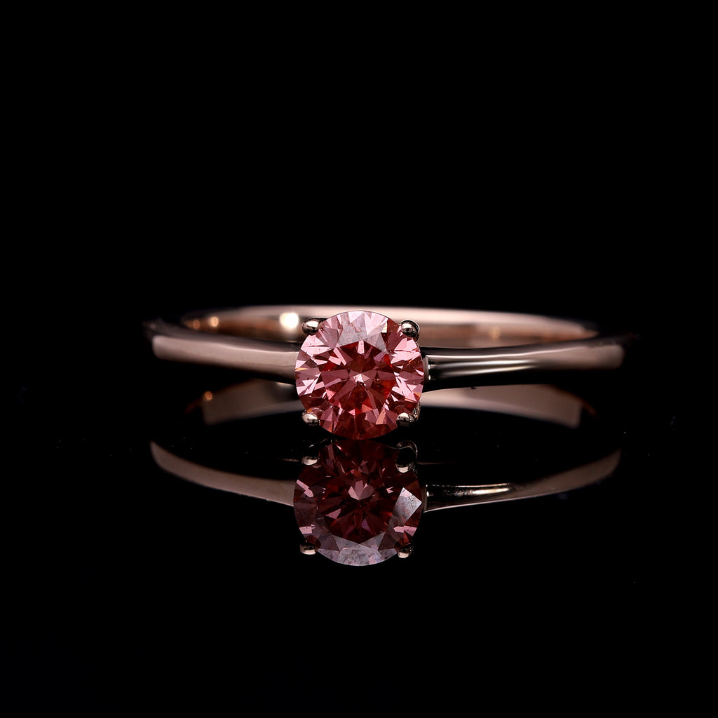 Luxuriant Diamond - 14K Rose Gold SGL Certified VS Lab Grown Pink Diamond Solitaire Ring 0.50 Ct._7737237_1