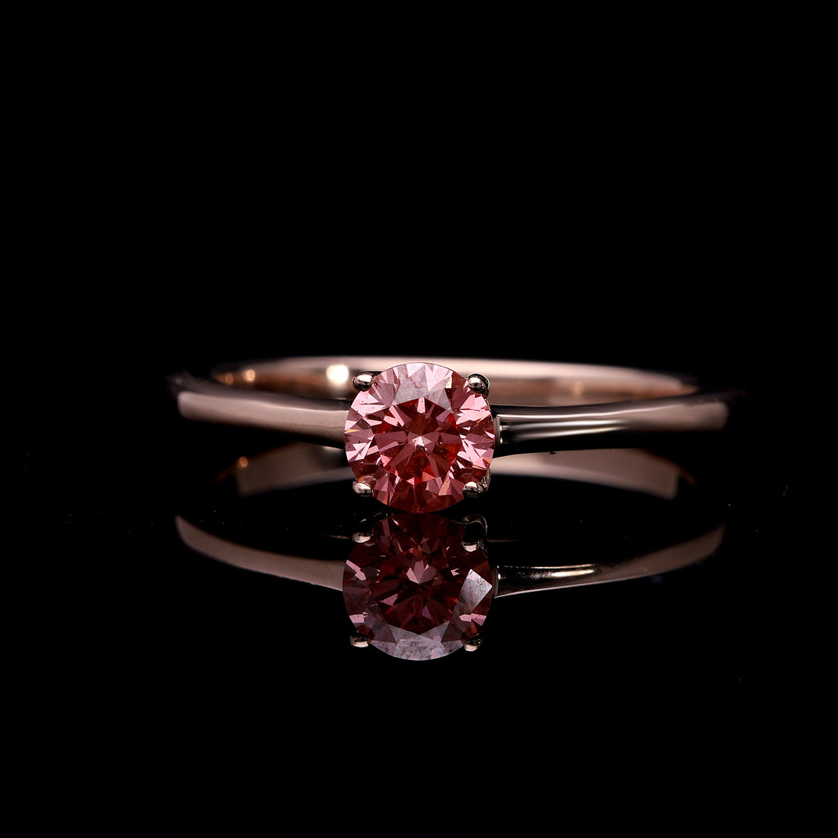LUXURIANT 14K Rose Gold SGL Certified VS Lab Grown Pink Diamond Solitaire Ring 0.50 Ct. 7737237 2