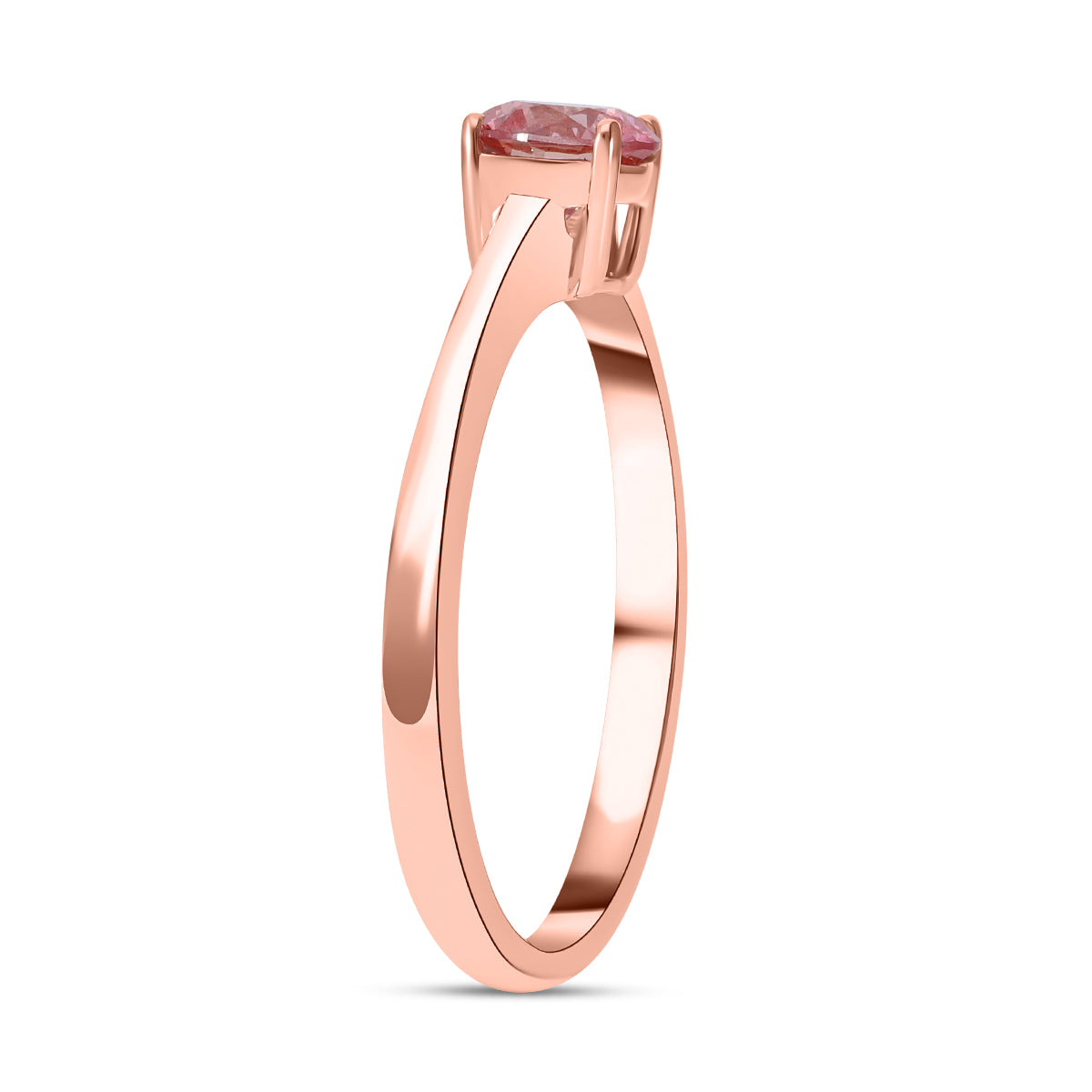 LUXURIANT 14K Rose Gold SGL Certified VS Lab Grown Pink Diamond Solitaire Ring 0.50 Ct. 7737237 4