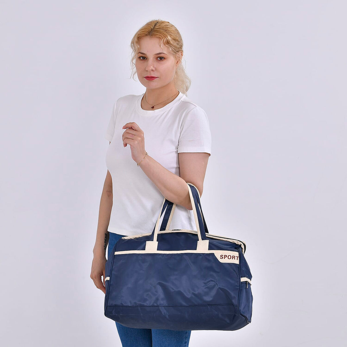 TAMSY Travel Duffel Bag with Double Handle - Blue 7737516 2