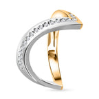 JCK Vegas Find - Diamond Wishbone Ring in 18K Vermeil YG & Platinum Plated Sterling Silver_7740940_3