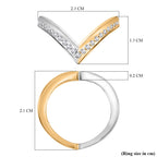 JCK Vegas Find - Diamond Wishbone Ring in 18K Vermeil YG & Platinum Plated Sterling Silver_7740940_5