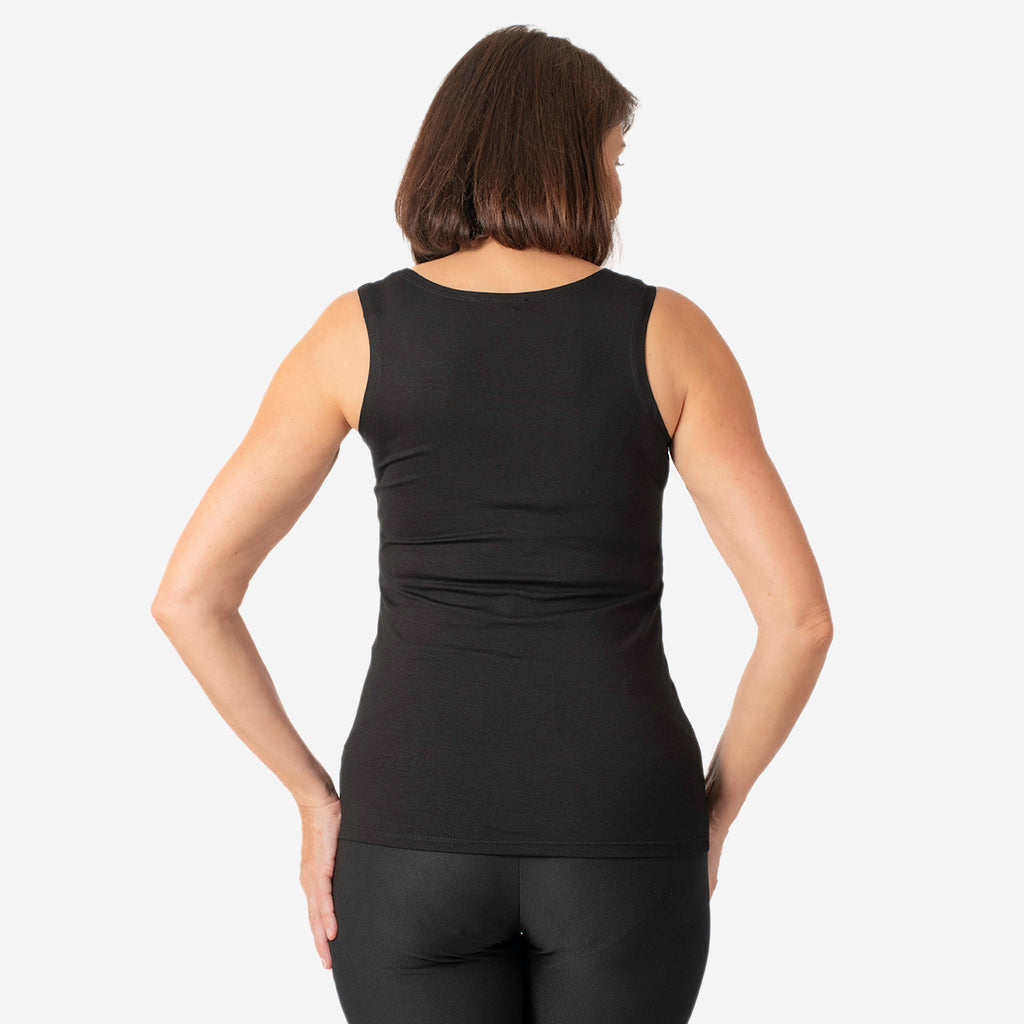 Tamsy Womens Regular Fit Sleeveless Tank Top (Size 16 to 18) - Black_7742051_2